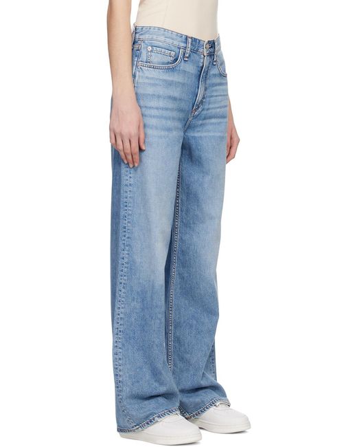 Rag & Bone Blue Straight-Leg Denim Trousers