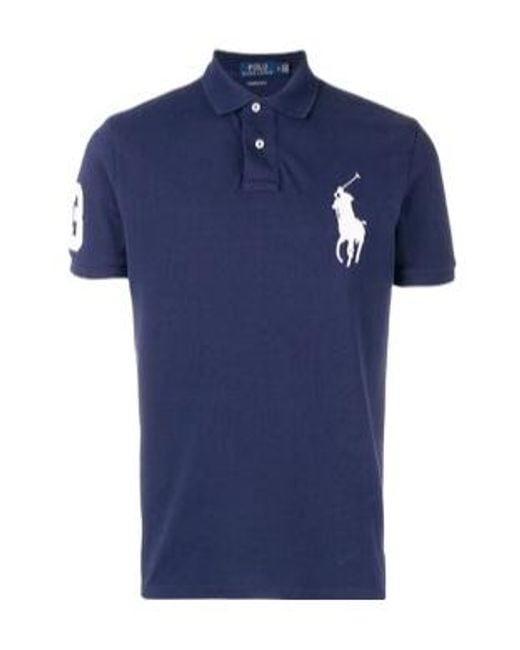 Polo Ralph Lauren Blue Big Pony Slim Fit Polo Shirt for men
