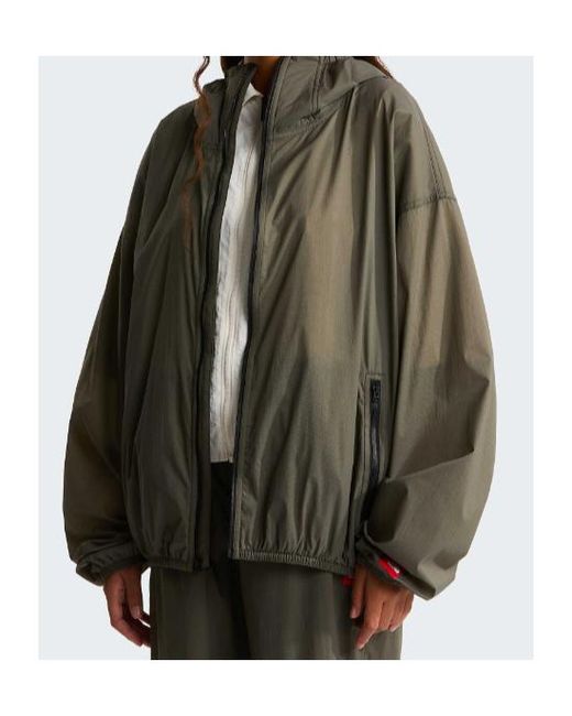 The North Face Green Tnf Box Packable Hooded Wind Jacket for men