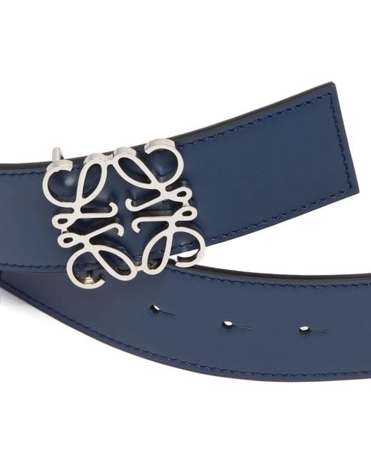 Loewe Blue Logo Buckled Reversible Belt for men