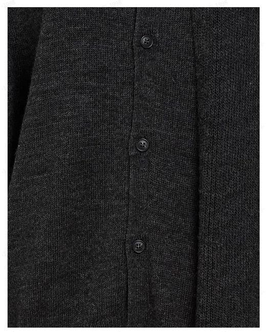 MM6 by Maison Margiela Black Midweight Knit Crew Neck Sweater