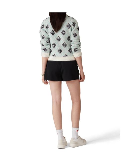 Casablanca White Zip-Up Patterned Knit Cardigan