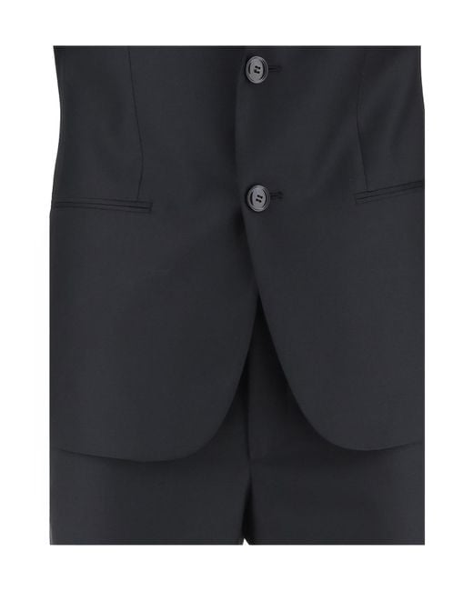 Giorgio Armani Black Two-Piece Single-Breasted Tailored Suit for men