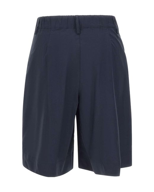 Kaos Blue Pleated Bermuda Shorts