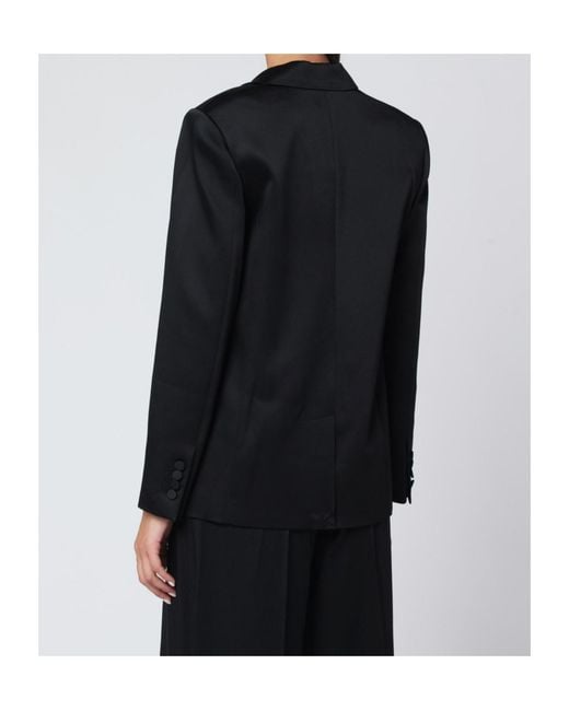 Jonathan Simkhai Black Double-Breasted Tailored Blazer