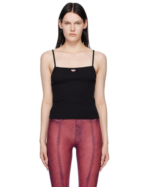 DIESEL Black T-Hop-D Logo Embroidered Cami Top