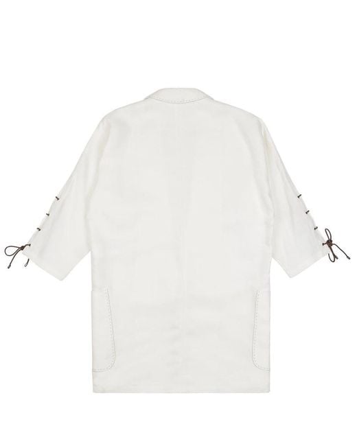 Max Mara White Lapel Casual Jacket