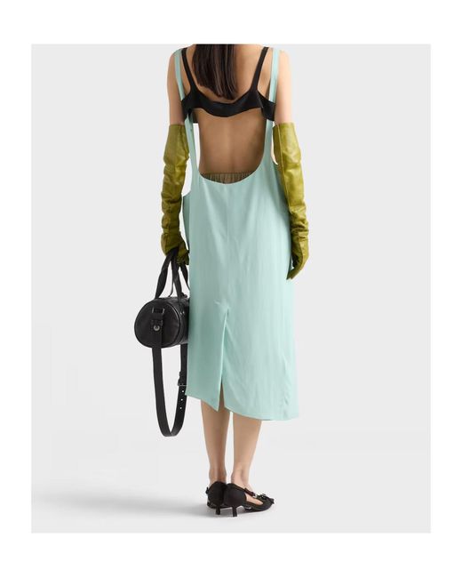 Prada Black Crepe De Chine Top