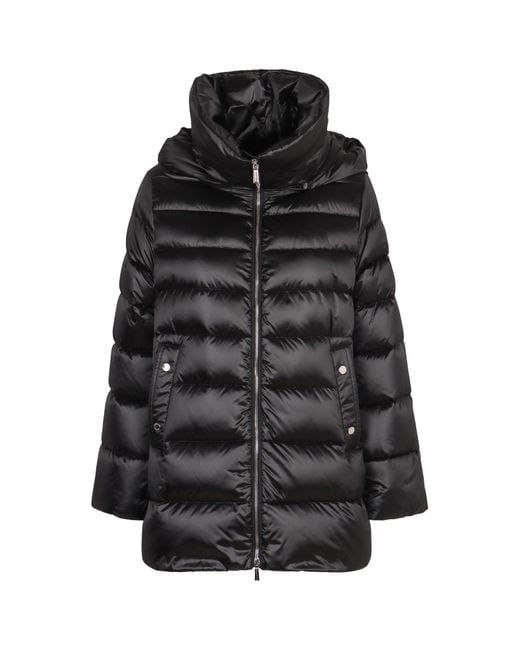 Moorer Black Natalia Hooded Down Jacket