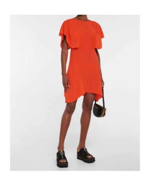 Stella McCartney Orange Silk Minidress