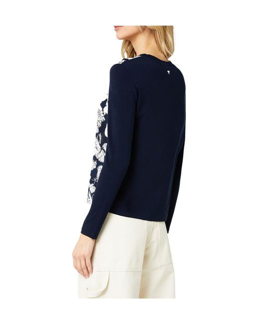 Weekend by Maxmara Blue Floral Knitted Top