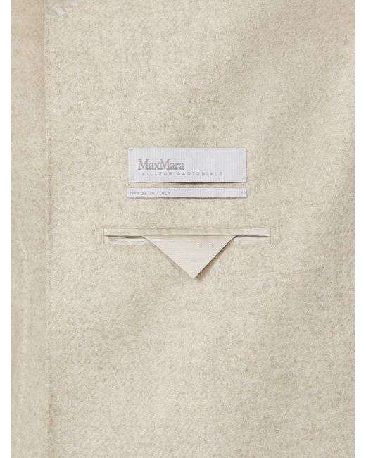 Max Mara Natural Caraffa Single-Breasted Tailored Blazer