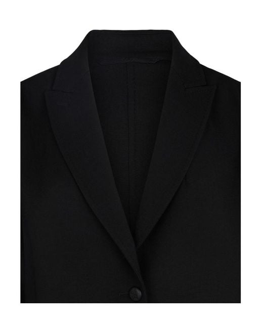 Max Mara Black V-Neck Single-Breasted Jacket