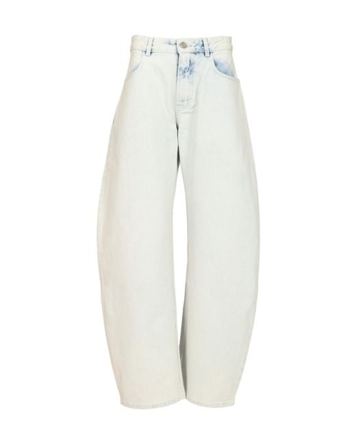 Alaïa White Alaã¯A Rounded Jeans