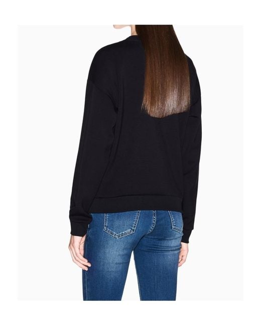 ARMANI EXCHANGE Black Crew-Neck Sweatshirt