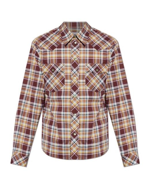 Versace Multicolor Checked Pattern Shirt for men