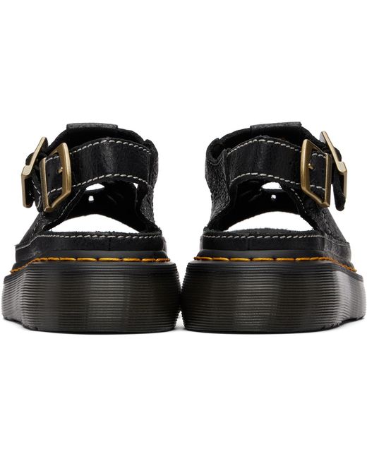 Dr. Martens Black Dunnet Flower Sandals