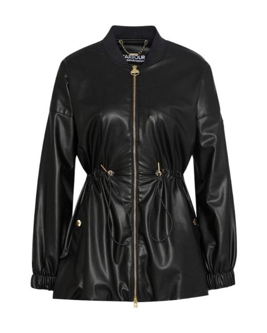 Barbour Black Riley Leather Jacket