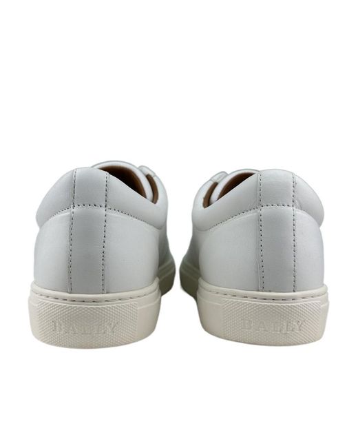 Bally White Logo Casual Sneakers for men