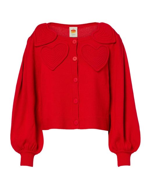 Farm Rio Red Long-Sleeved Sweater
