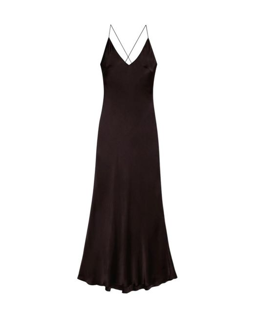 Anine Bing Black Laurel Strappy Long Dress