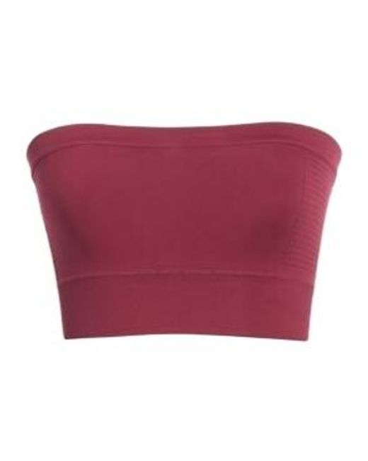 Rick Owens Red Simple Strapless Top