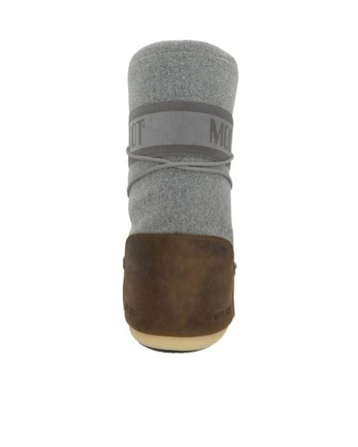 Moon Boot Gray Lace-Up Boots for men