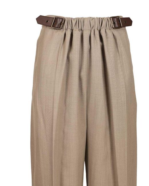 Loewe Gray Pressed Crease Belted Trousers