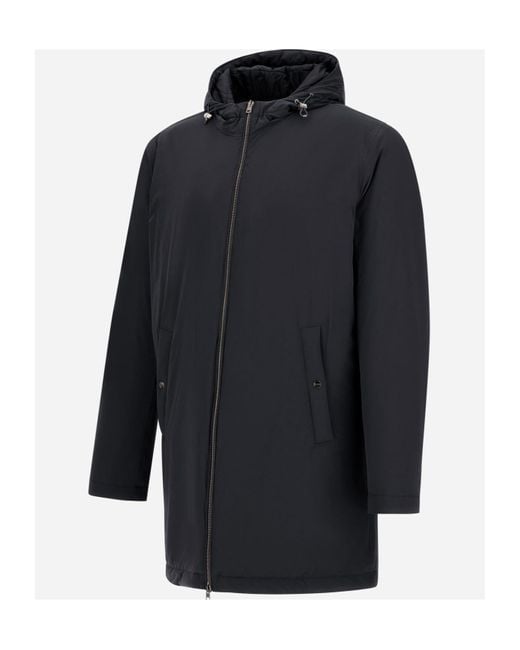 Herno Blue Hooded Parka for men