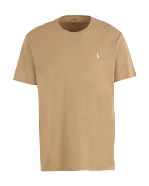 Polo Ralph Lauren Natural Logo Cotton T-Shirt for men