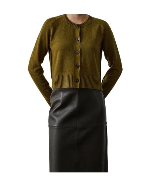 Soeur Green Button-Down Long-Sleeved Sweater