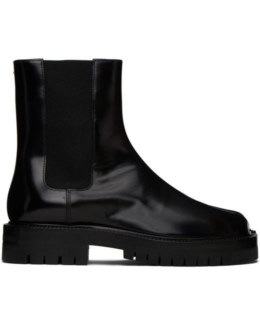 Maison Margiela Black Tabi Slip-On Chelsea Boots