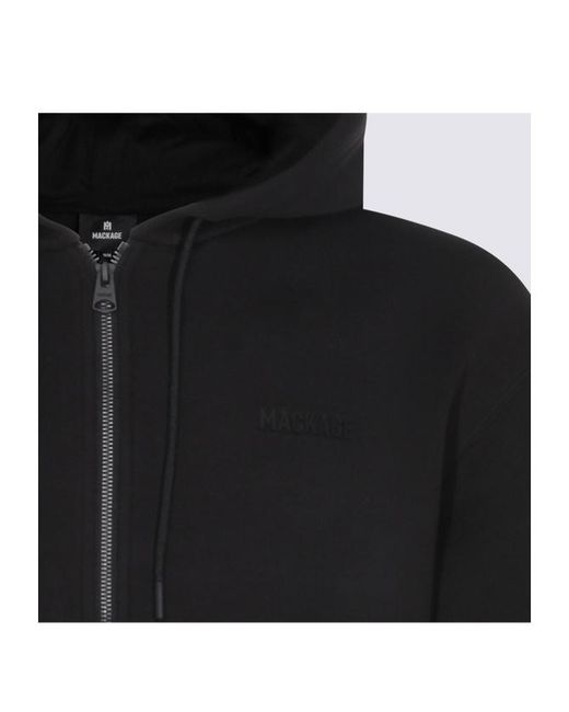 Mackage Black Zip-Up Drawstring Hoodie for men