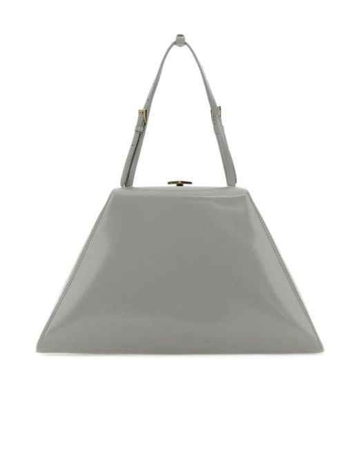 Prada Gray Logo Handbag