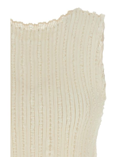 Issey Miyake Natural Jellyfish Pleated Tank Top