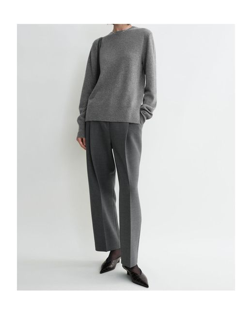 Totême  Gray Totême Crewneck Knit Sweater for men