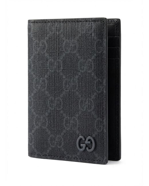 Gucci Gray Monogrammed Bifold Cardholder for men
