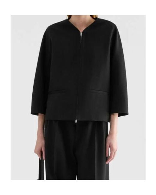 Jil Sander Black Wool Gabardine Jacket