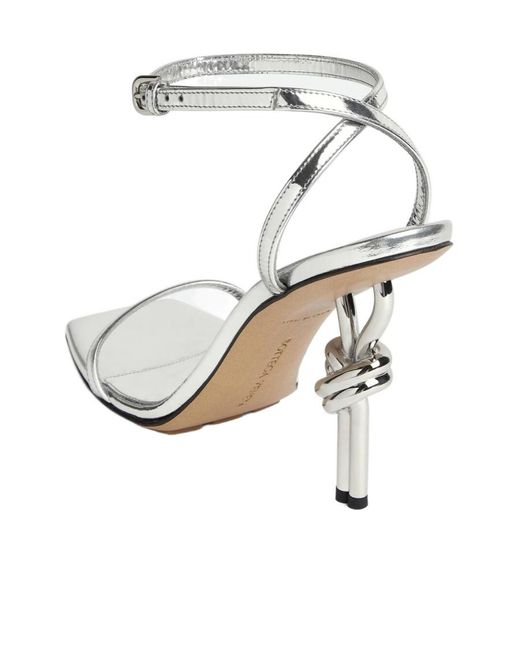 Bottega Veneta White Knot Sandals