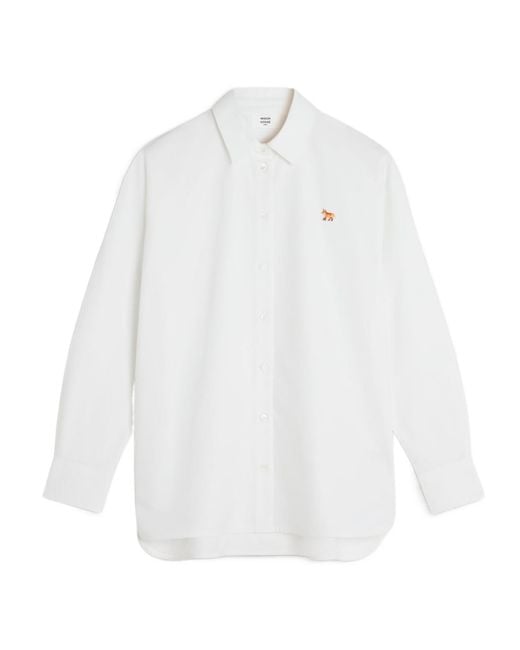 Maison Kitsuné White Maison Kitsuné Baby Fox Patch Shirt