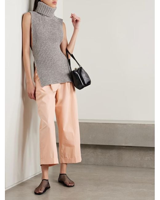 Proenza Schouler Pink Kyle Pleated Wide-Leg Casual Pants
