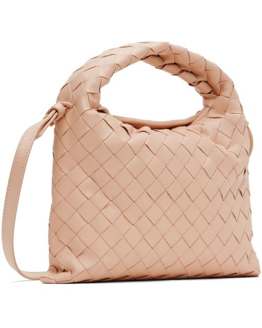 Bottega Veneta Pink Woven Top Handle Bag