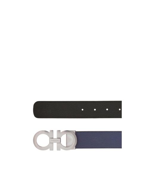 Ferragamo White Ferragamo Reversible Gancini Buckle Belt for men