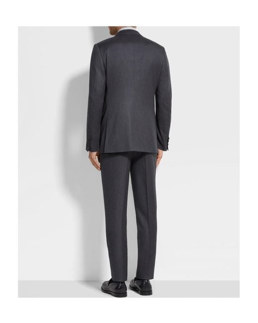 Zegna Black Wool Suit for men