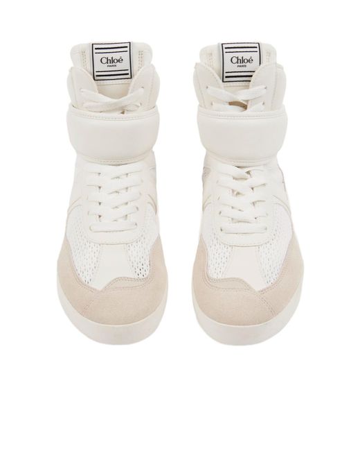 Chloé White Chloé Kick High-Top Sneakers