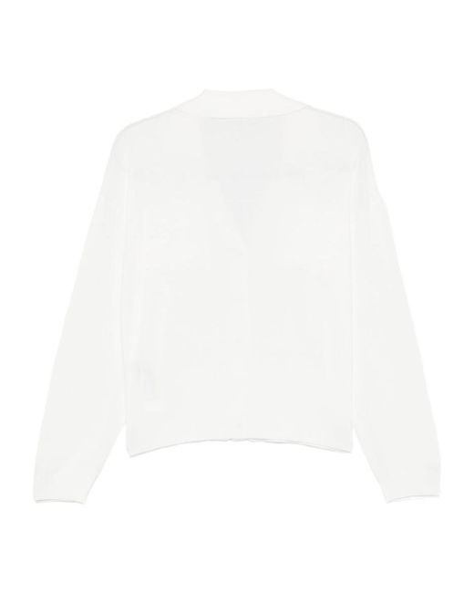 Liu Jo White Embellished Pocket Cardigan