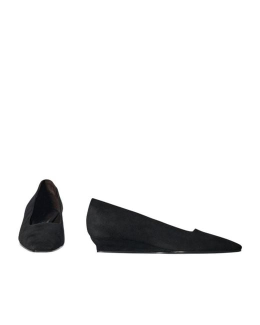 The Row Black June Wedge Heel