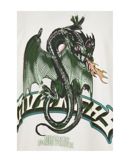 Givenchy Black Dragon Printed Crewneck T-Shirt for men