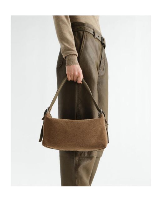 Lemaire Metallic Belted Baguette Bag