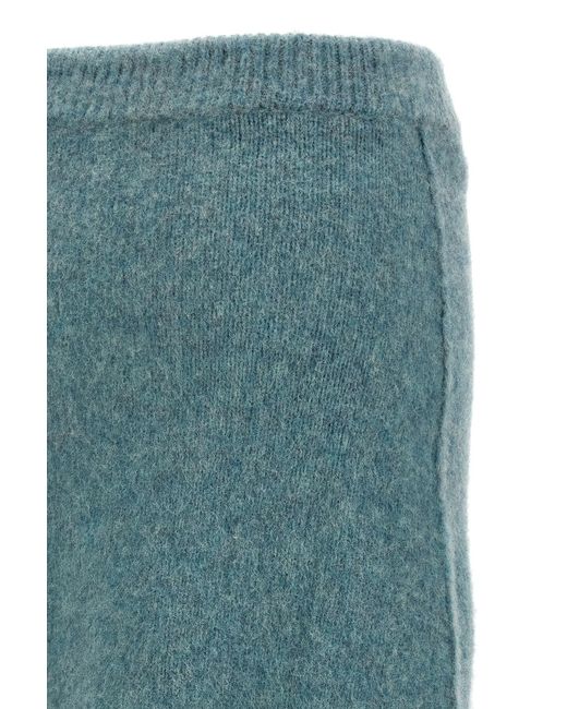 Jil Sander Green Knit Midi Skirt